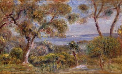 Havet ved Cagnes, ca. 1910 af Pierre Auguste Renoir